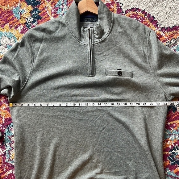 Ted Baker London Men’s Quarter Zip Wool Blend Sweater - Picture 9 of 11